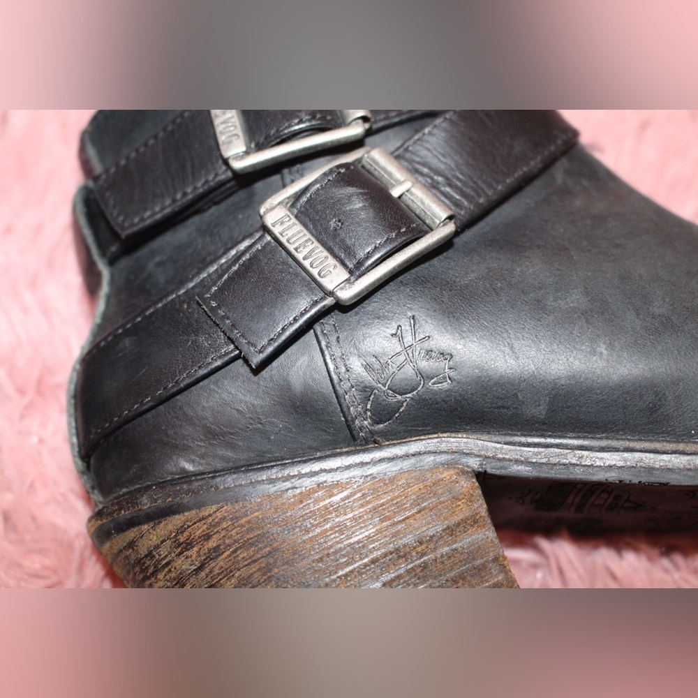 John Fluevog Alana Black Boots 9 - Picture 4 of 7